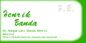 henrik banda business card